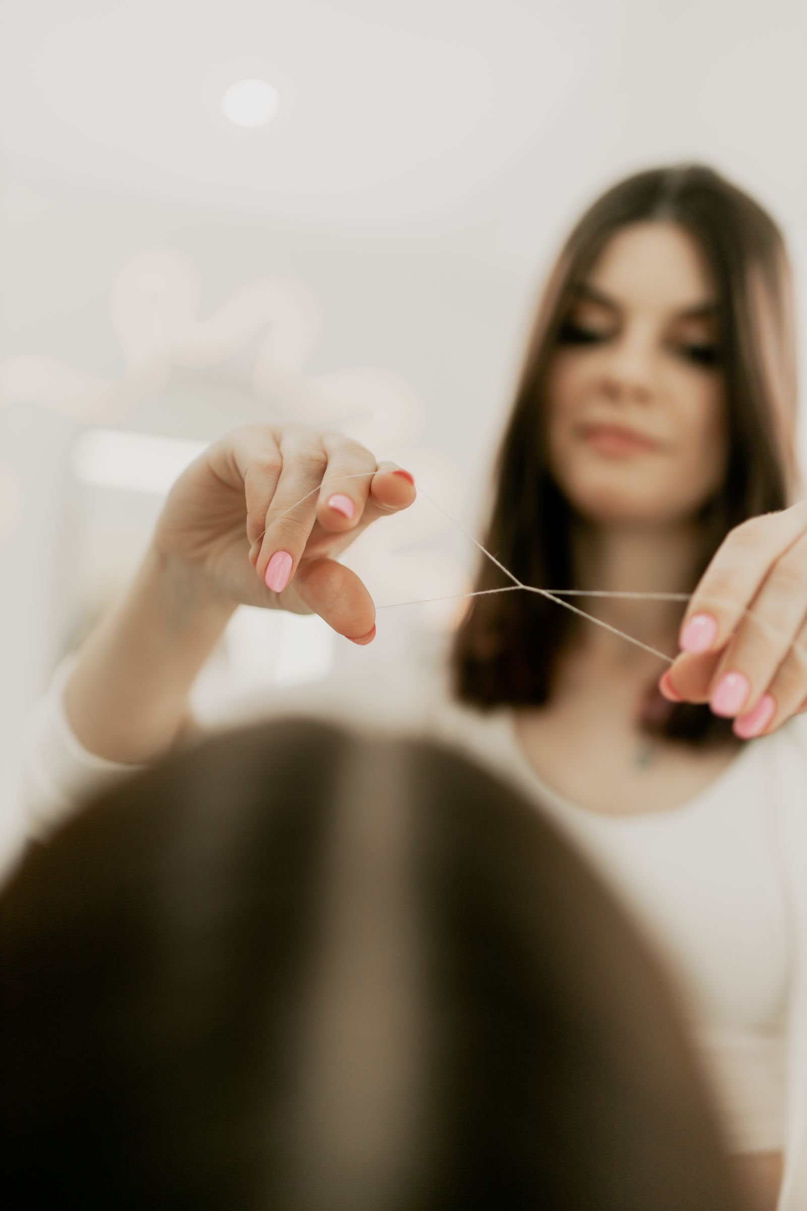 Eyebrow threading treatment
